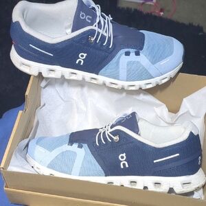 On Running Men's Navy and Light Blue Athletic Shoes